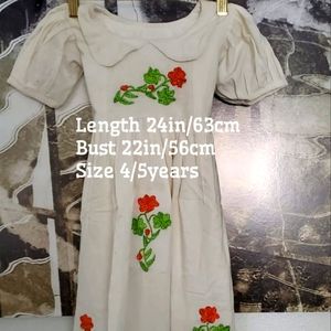 Little Girl's dresses. Hand Made, 100%Linen Cotton